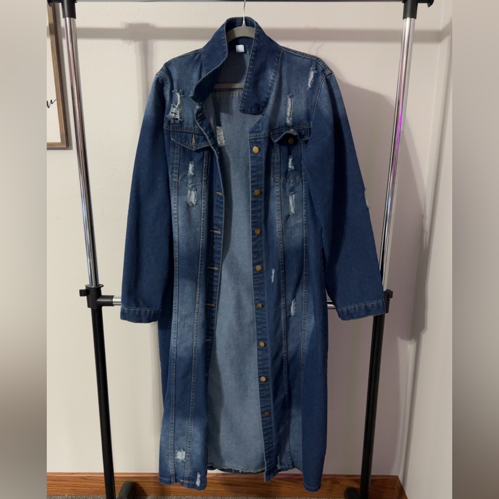 Boutique Denim Longline Jacket